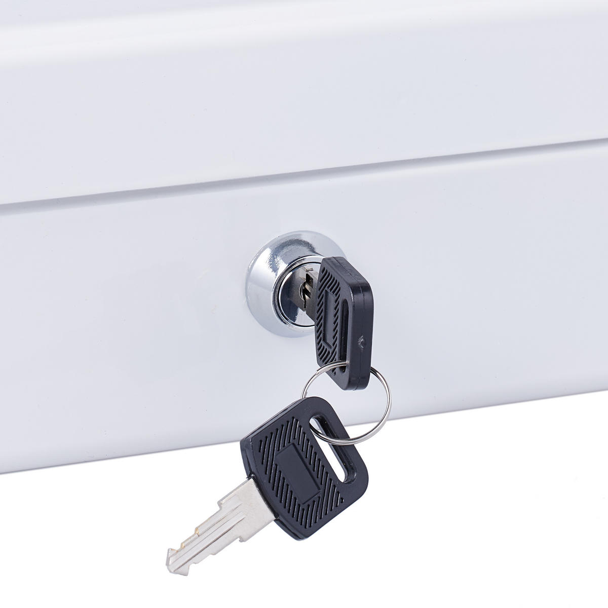 GELDKASSETTE Euro-Münzzählbrett - Weiß, Kunststoff/Metall (30.5/8.5/24.5cm) - Relaxdays