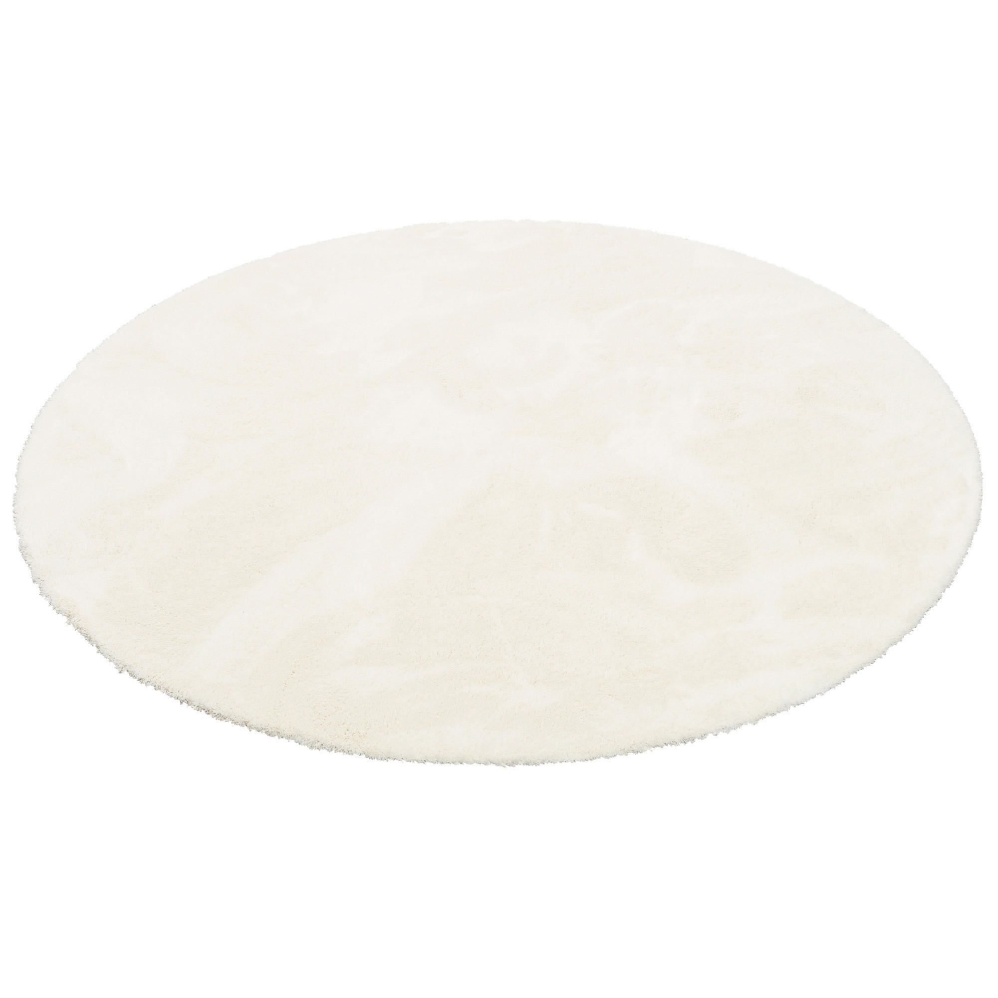 Thumbnail - Snapstyle Luxus, Weiß, Textil, Rund, 160x160 cm, Teppiche & Böden, Teppiche, Hochflorteppiche & Shaggys