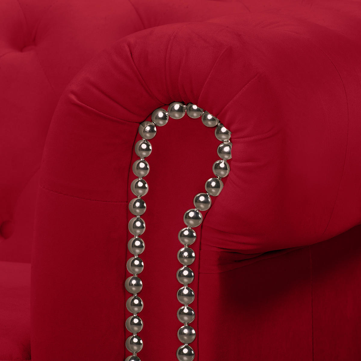 2-SITZER SOFA - Buchefarben/Rot, Buchenholz/Textil (148/72/86cm) - home24