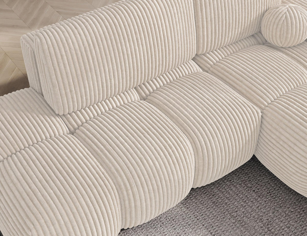 ECKSOFA VITTARIO mit Schlaffunktion & Bettkasten – Modernes L-Sofa 227 cm, inklusive Kissen - Weiß, Kunststoff (227/95cm) - Wohnideebilder