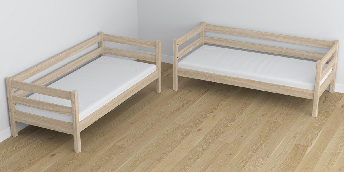 ETAGENBETT N01 mit Schublade Sonoma Eiche 90/190 - Sonoma Eiche, Naturmaterialien/Holz (90/190cm) - N-Wood