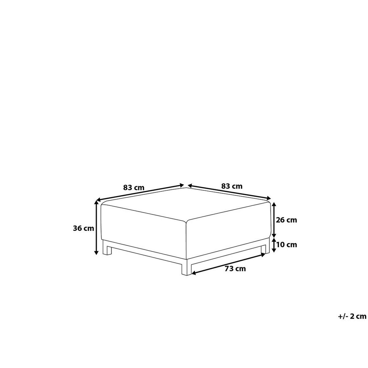 OTTOMANE Rovigo 83/83/36 cm - Grau, Kunststoff/Textil (83/36/83cm) - Beliani