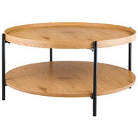 COUCHTISCH Honim Holz Natura Beistelltisch Rund - Naturfarben, Holz (80/80/40cm) - DELUKE
