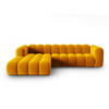 ECKSOFA modular links Lupine aus Samt gelb 4 Sitzplätze - Gelb, Textil (177/290cm) - Micadoni