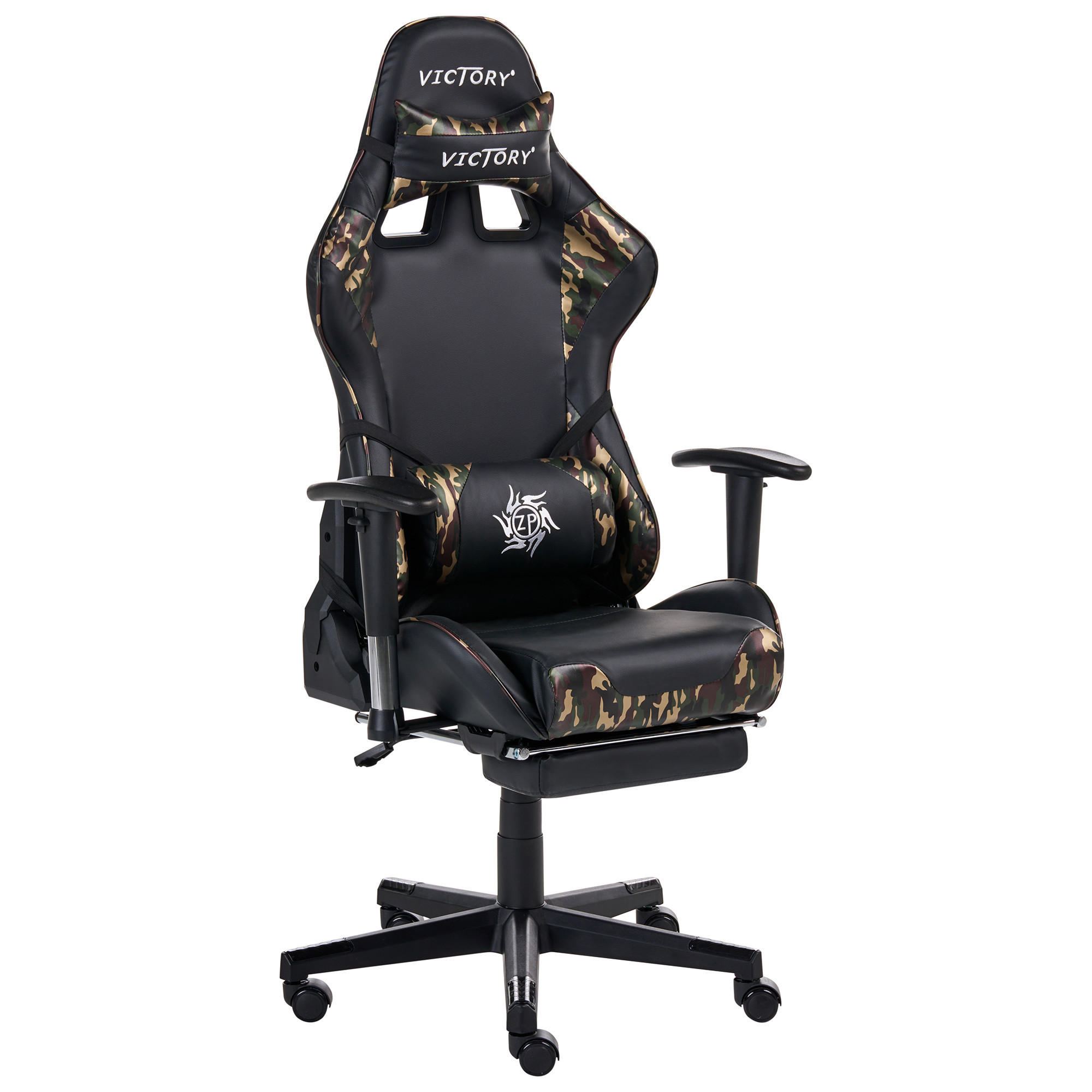 BÜROSTUHL Kunstleder Schwarz/Grau Victory - Schwarz, Kunststoff/Textil (55/132/60cm) - Beliani