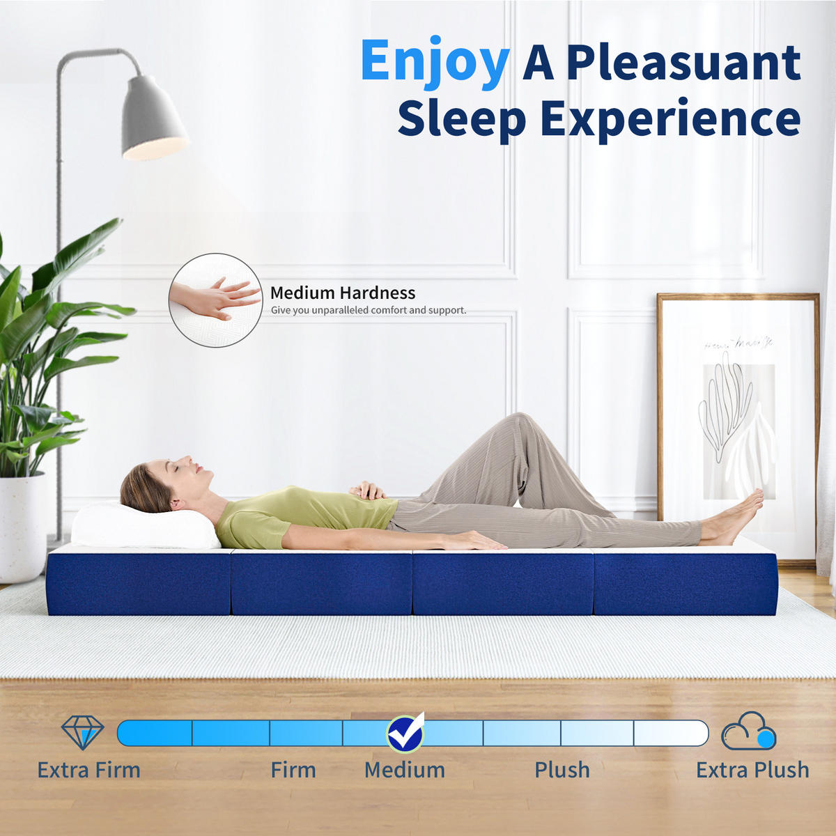 MATRATZE 60x190 cm Memory Foam Blau-Weiß - Blau, Textil (60/190cm) - Rattrix