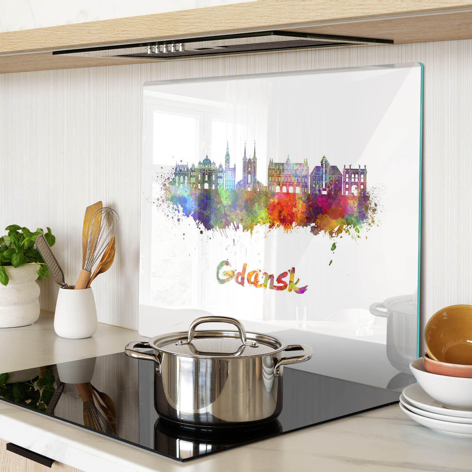 GLASPLATTE 60x52 cm Danzig - Multicolor, Glas (60/0.4/52cm) - TULUP