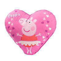 KINDERKISSEN Peppa Wutz Plüsch Herz Pink 45 x 45 cm - Pink, Textil (45/45cm) - United Labels