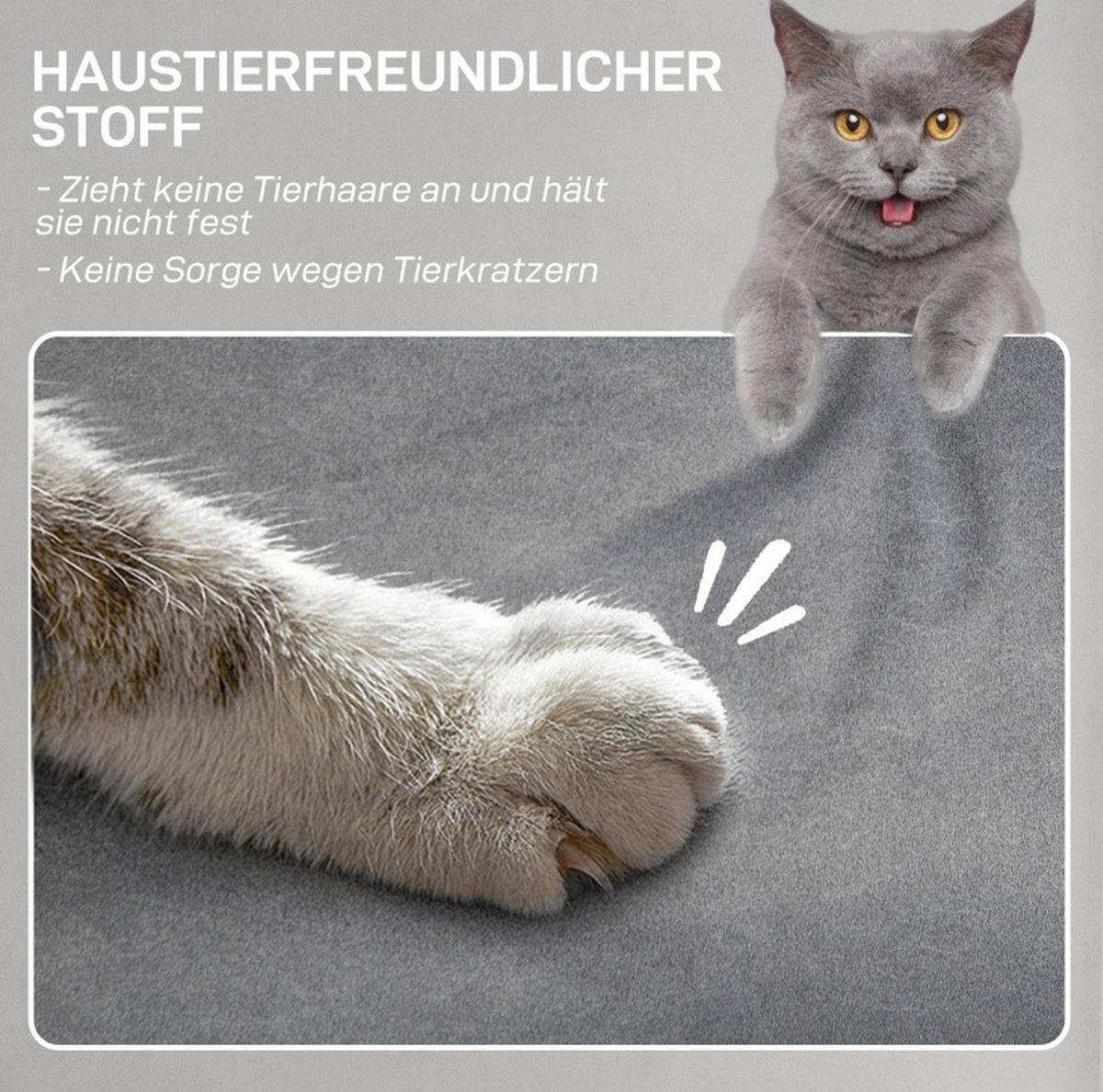 RELAXSESSEL 80/83/104 cm elektrisch mit Fußteil und Memory-Funktion - Grau, Textil (80/104/83cm) - BEAOK