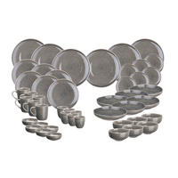 KOMPLETTSERVICE Stellar - 48er-Set - Betongrau - Grau, Keramik (1/1/1cm) - Björn