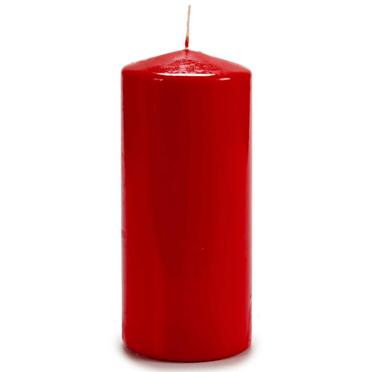 KERZE Zylinder Lunar Ø 9 cm - Rot, Paraffin (9/20/9cm)