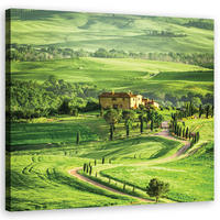 WANDBILD landschaften grün - Grün, Textil (50/50cm) - Feeby