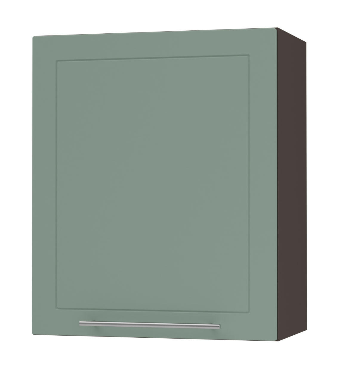 Feldmann-Wohnen Küchenhängeschrank Mintgrün, Dunkelgrau 60x72x32.5 cm