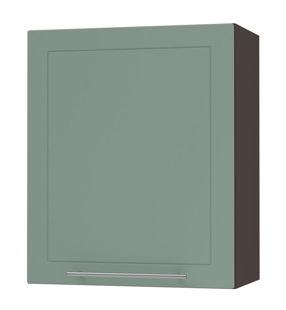 KÜCHENHÄNGESCHRANK Kvantum W2/60 Mint Matt / Lava Matt 60 / 32,5 / 72cm - Dunkelgrau/Mintgrün, Holz/Holzwerkstoff (60/72/32.5cm) - Feldmann-Wohnen