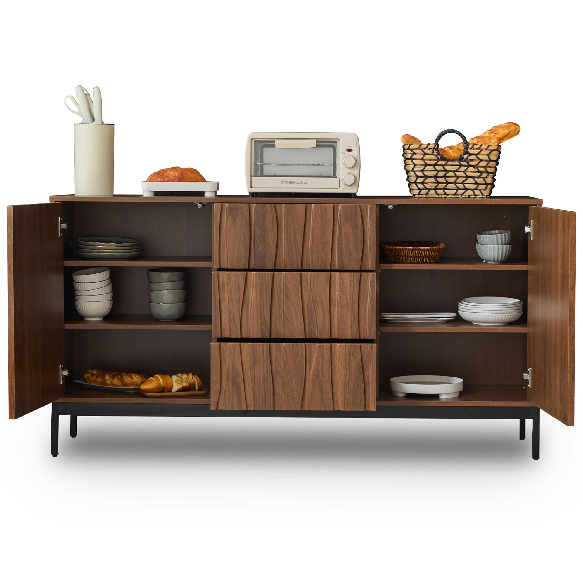 Flora Grace Sideboard Natur 150x80x40 cm