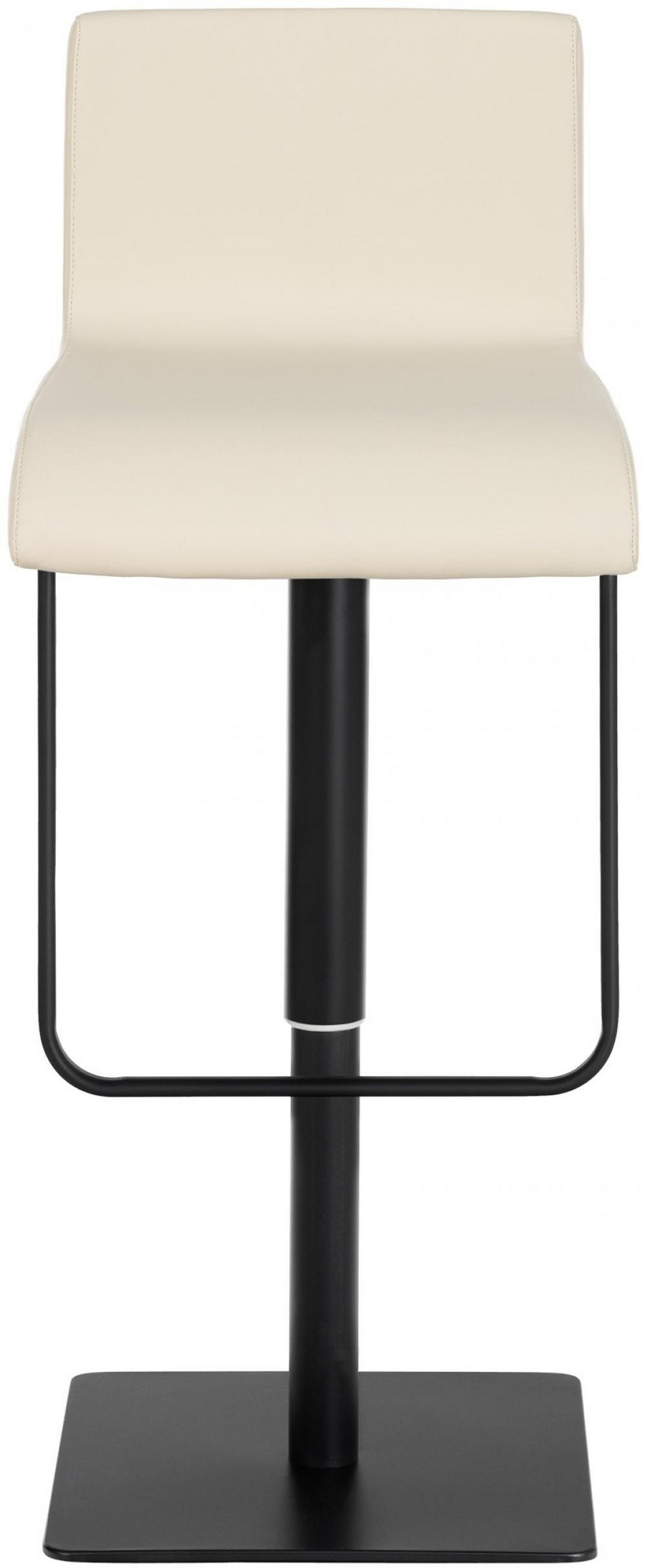 BARHOCKER 2er Set Lederlook Creme - Creme/Schwarz, Textil/Metall (41/80/46cm) - CLP