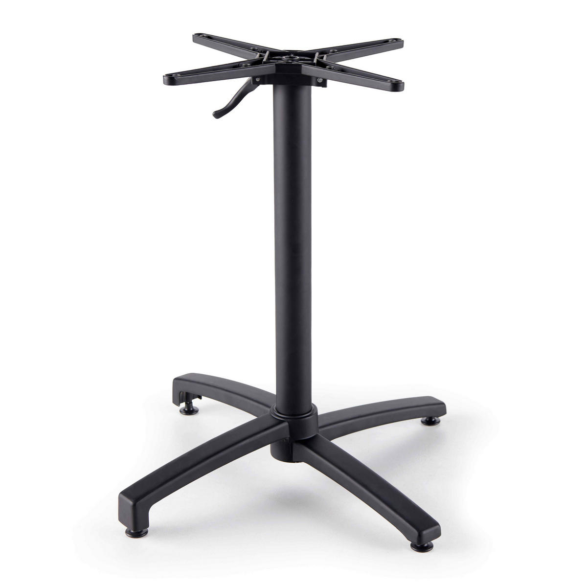 GARTENTISCH rund, Schwarz - Schwarz, Holzwerkstoff (70/70/72cm) - Oviala