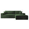 ECKSOFA Farese Dunkelgrün Cordbezug - Schwarz/Grün, Kunststoff/Textil (267/167cm) - Selsey