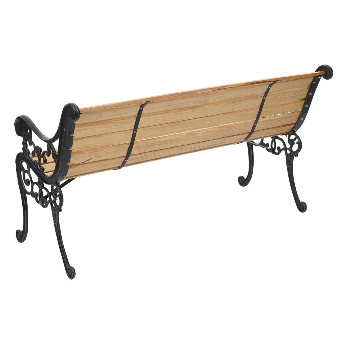 GARTENBANK 2-SITZER Schwarz, Braun - Schwarz/Braun, Holz (125/72/37cm) - MCW