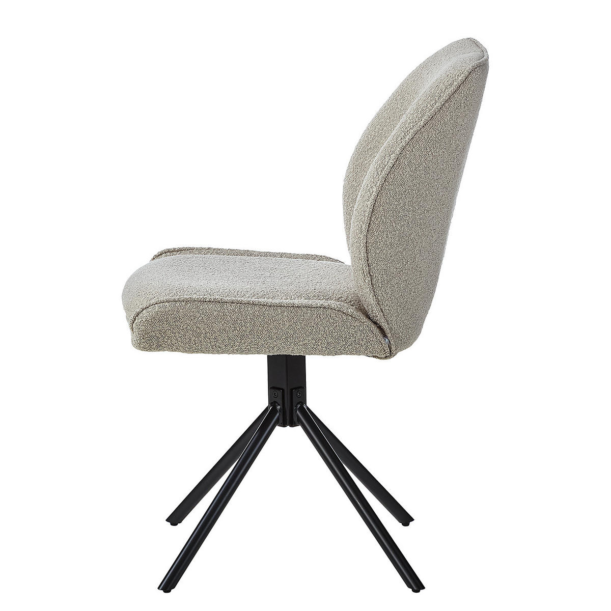 ESSZIMMERSTUHL 2er-Set - Grau - Bouclé - Buche - Eisen - 50 x 89 x 63 cm - Grau, Holz/Textil (50/89/63cm) - home24