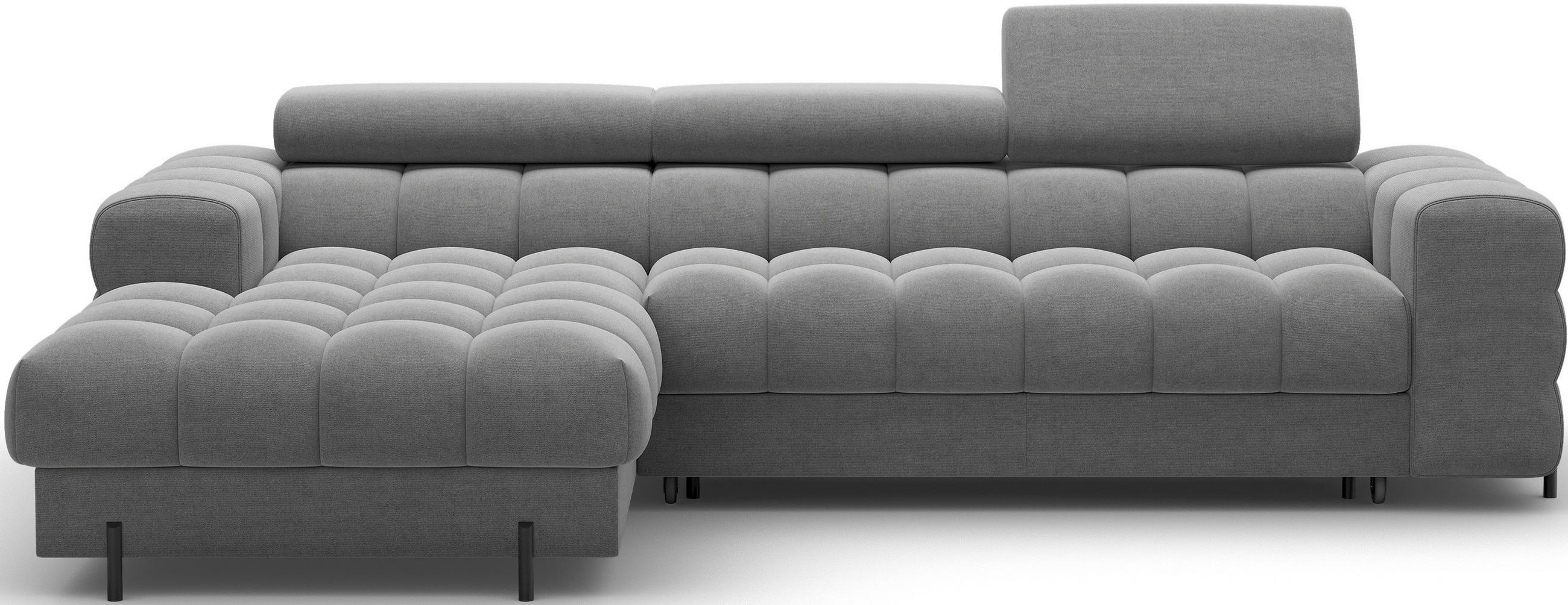 ECKSOFA FELRO mit Schlaffunktion, Bettkasten & verstellbaren Kopfstützen – Modernes Premium-Ecksofa in L-Form - Anthrazit, Kunststoff (285/181cm) - Wohnideebilder