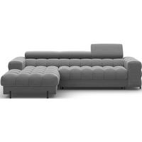 ECKSOFA FELRO mit Schlaffunktion, Bettkasten & verstellbaren Kopfstützen – Modernes Premium-Ecksofa in L-Form - Anthrazit, Kunststoff (285/181cm) - Wohnideebilder