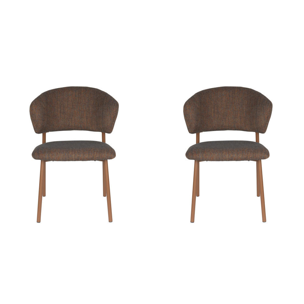 ESSZIMMERSTUHL Jasmine - Braun - 63/50/85 cm - 2er-Set - Braun, Textil (50/85/63cm)
