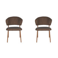 ESSZIMMERSTUHL Jasmine - Braun - 63/50/85 cm - 2er-Set - Braun, Textil (50/85/63cm)