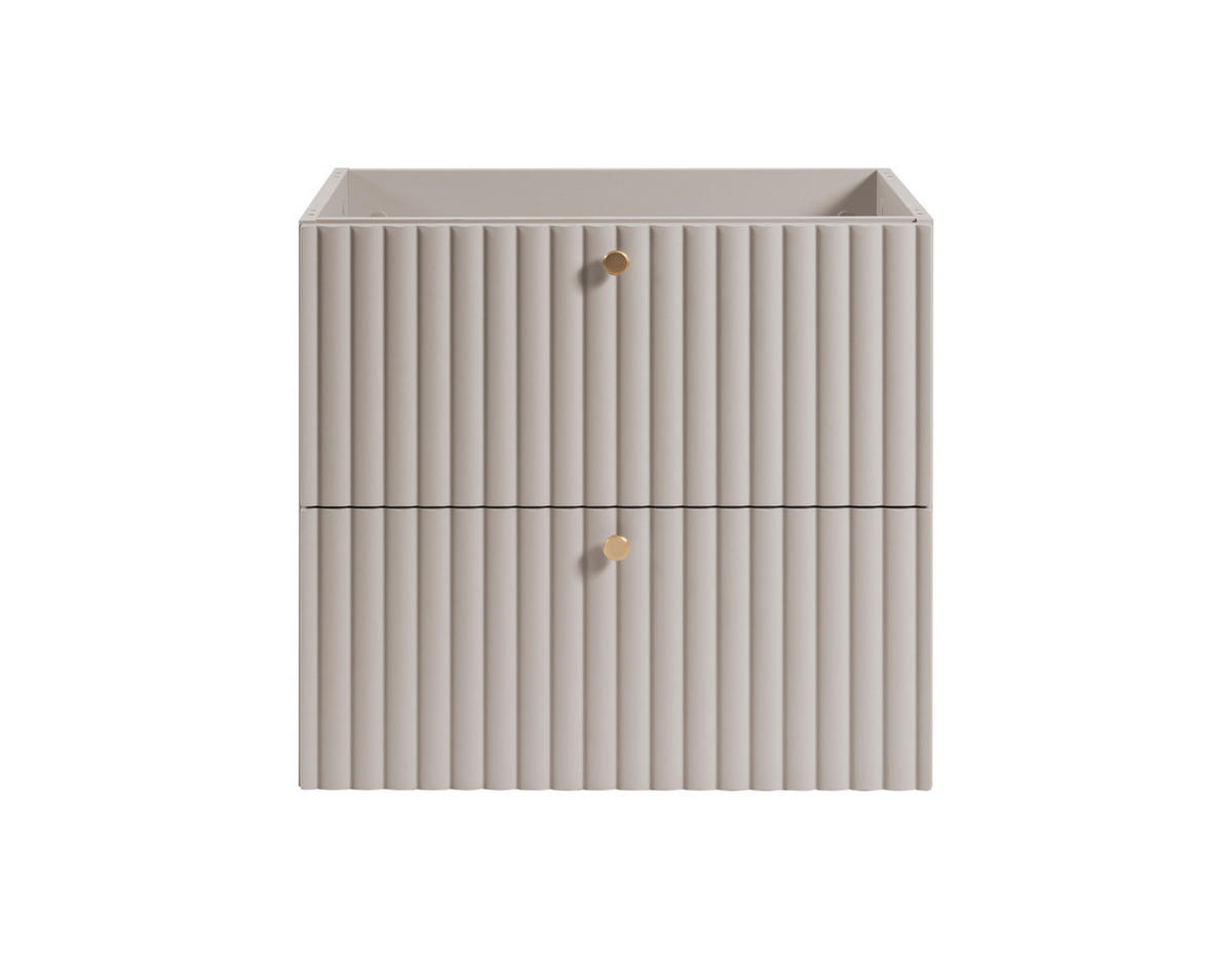 BADEZIMMERSCHRANK: Kaschmir / Platte Marmor Bianco / Griffe Gold / Beine Gold, 60 x 44,4 x 73,6 cm - Kaschmir/Goldfarben, Holzwerkstoff (60/73.6/44.4cm) - 3XE LIVING