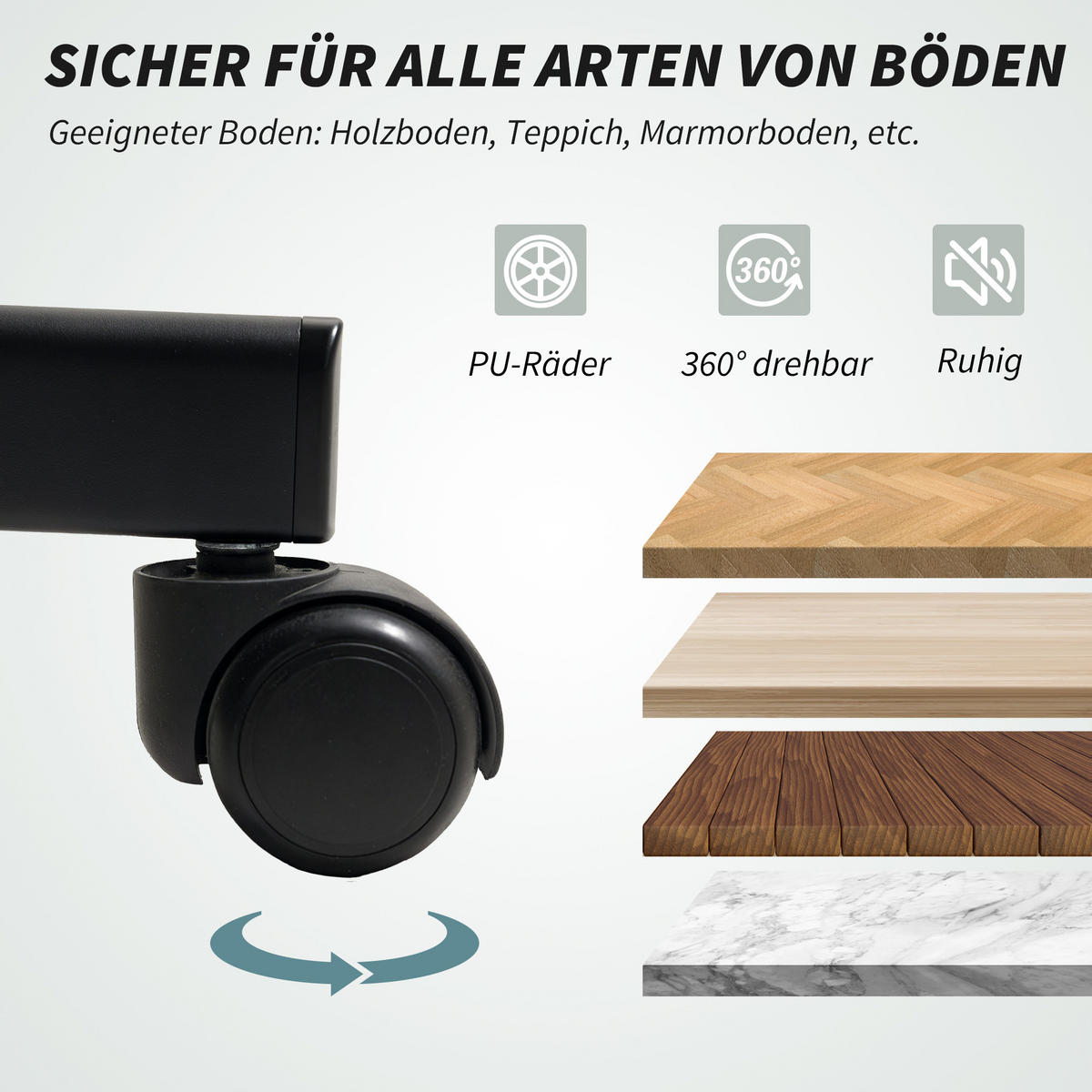 BÜROSTUHL mit Massagefunktion, Grau - Grau, Kunststoff (69/120/64cm) - HOMCOM