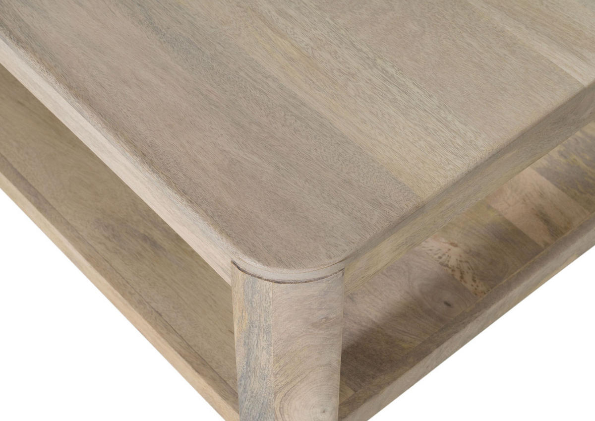 COUCHTISCH Mango 70x70x45 weiß lackiert TORONTO #306 - Weiß, Holz (70/70/45cm) - Massivmoebel24