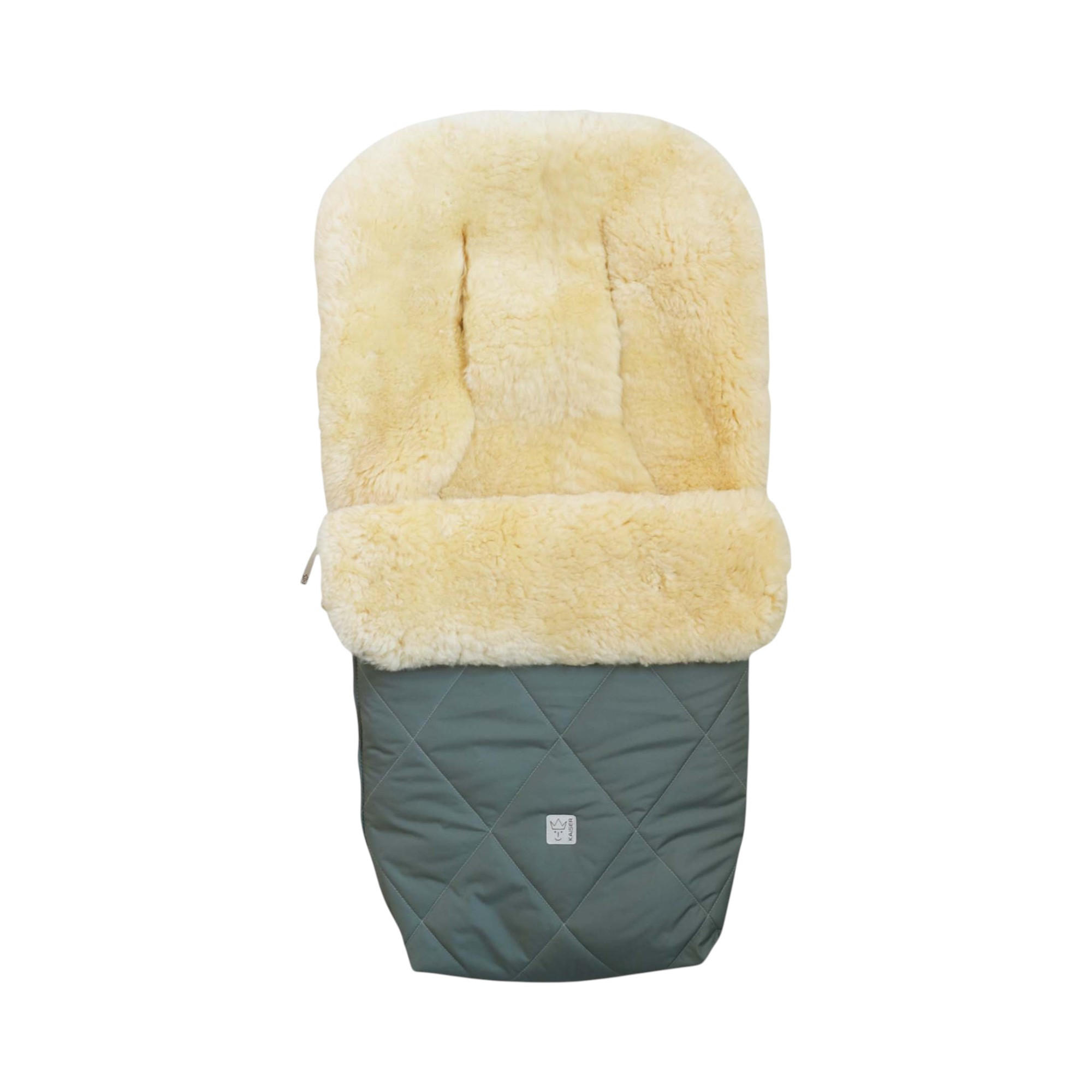 LAMMFELL-FUSSSACK Coosy, salbei green - Grün, Fell (45/85cm) - Kaiserbaby