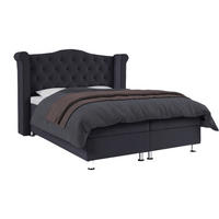 BOXBETT Saturn Bonellfederkern inkl. 7-Zonen Topper T-30 - BOXBETT mit Bettkasten - Grau, Holz/Holzwerkstoff (200/200cm) - Best For Home