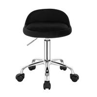 BÜROHOCKER höhenverstellbar 53-65,5 cm Samt Black - Schwarz, Metall (30/65.5/30cm) - Meubliv