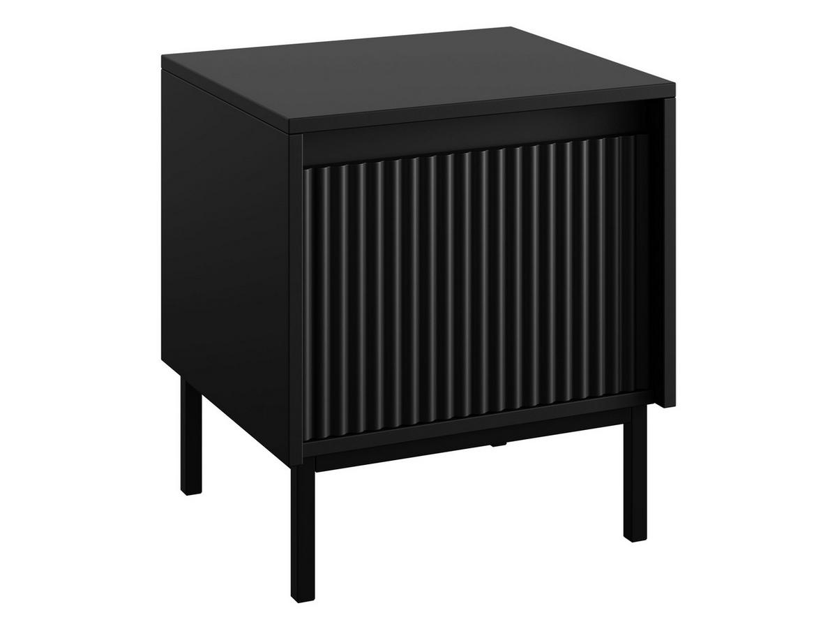 NACHTTISCH Ozmi 1SZ - Schwarz, Holzwerkstoff/Metall (45/50/40cm) - MIRJAN24