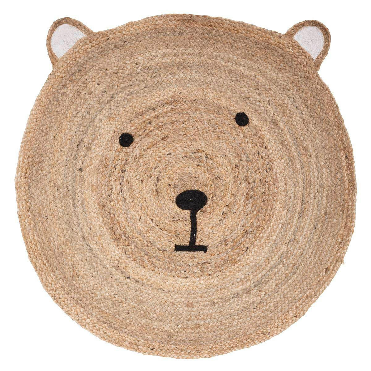 KINDERTEPPICH Ø 100 cm Bär - Braun, Naturmaterialien (100/100cm) - Atmosphera for kids
