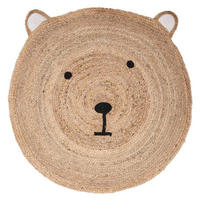 KINDERTEPPICH Ø 100 cm Bär - Braun, Naturmaterialien (100/100cm) - Atmosphera for kids