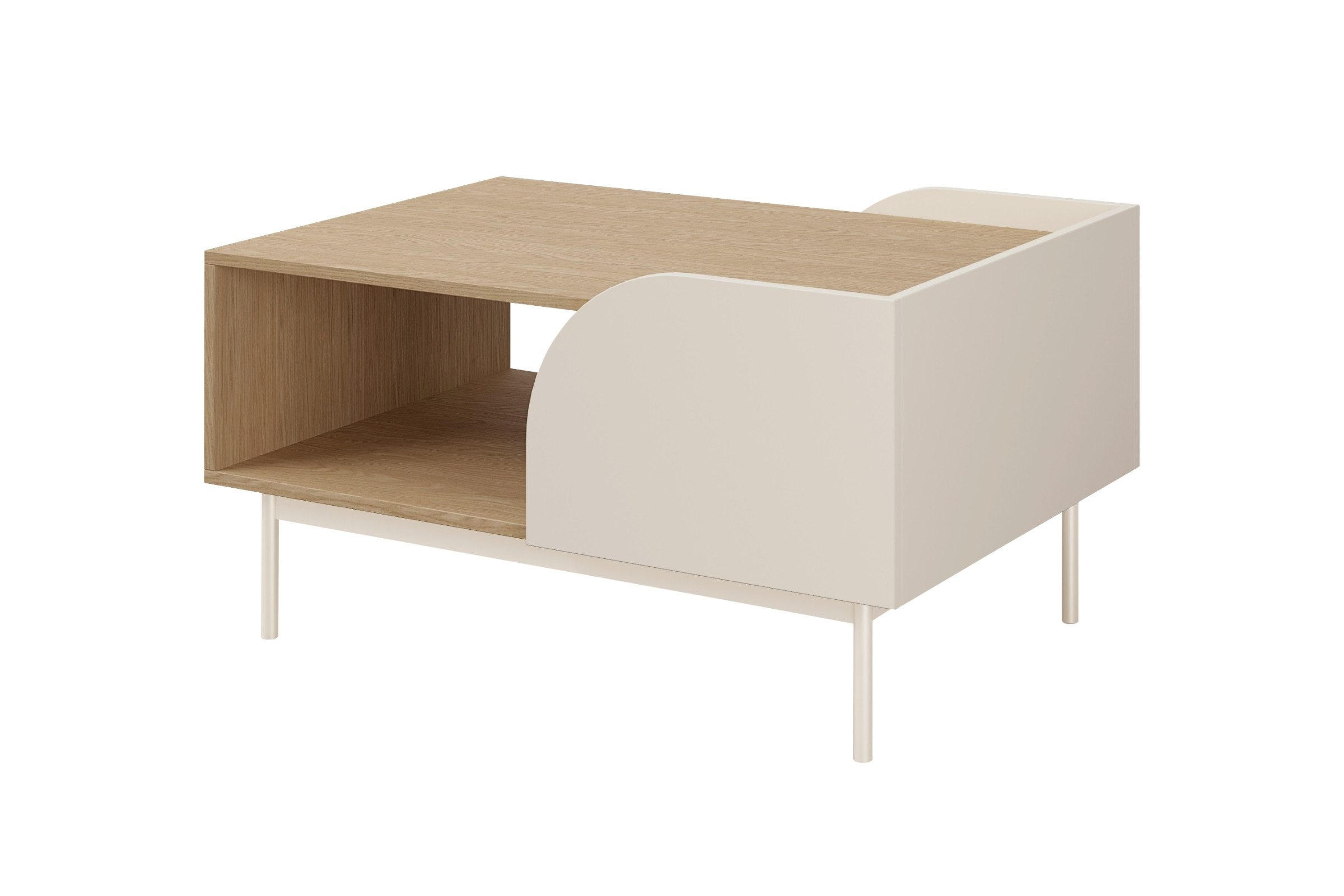 COUCHTISCH CARLO 12 92/49/63 cm in Macadamia / Frühlingseiche - Kaschmir, Holzwerkstoff (63/92/49cm) - Deine Möbel 24