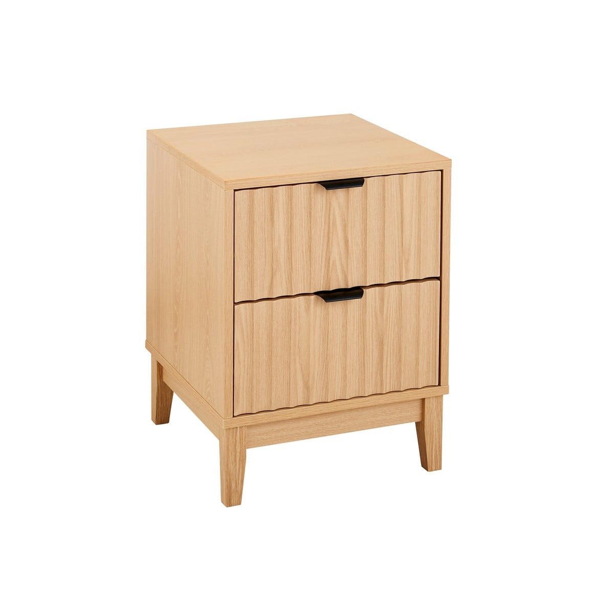 NACHTTISCH mit 2 Schubladen - bologne 40/40/52 cm - Eschefarben, Holzwerkstoff (40/52/48.5cm) - Calicosy