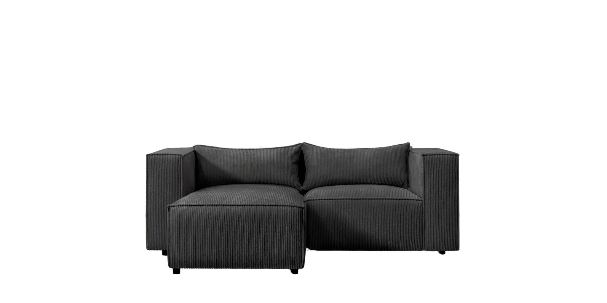 ECKSOFA L-Form Modulo, stoff Lincoln, Schwarz, Links - Schwarz, Holz (210/185cm) - Kaiser Möbel