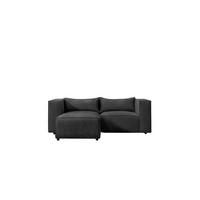 ECKSOFA L-Form Modulo, stoff Lincoln, Schwarz, Links - Schwarz, Holz (210/185cm) - Kaiser Möbel