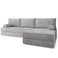 ROHOVÁ SEDAČKA ANKO modulární Boneless pohovka s funkcí spaní, světle šedá POSO 55 - světle šedá, textil (270/160cm) - MASSENO
