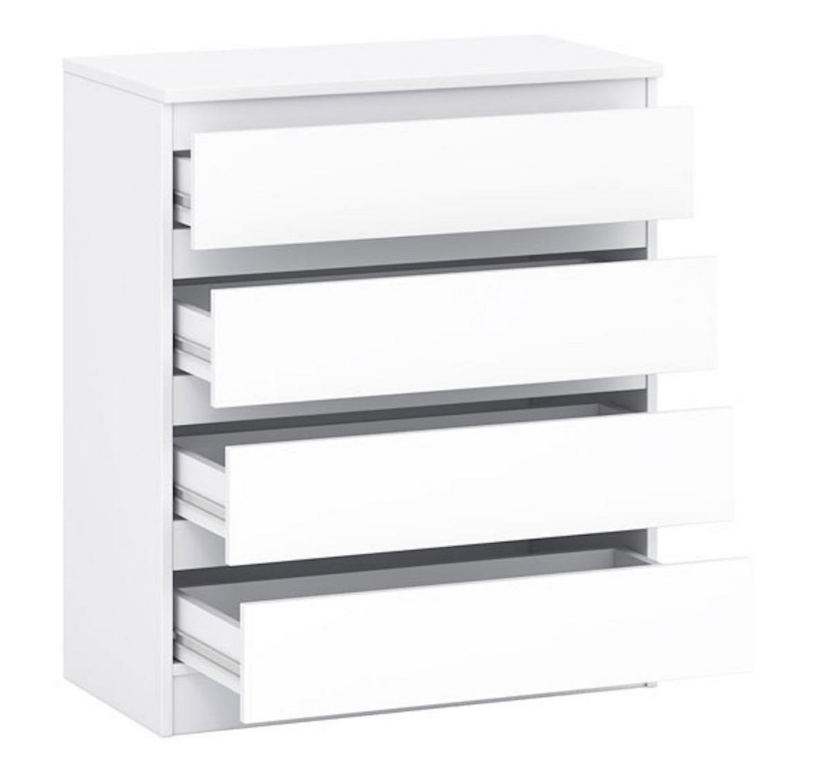 KOMMODE A3b weiß 72 / 37 / 85 cm - Weiß, Holz/Holzwerkstoff (72/85/37cm) - Feldmann-Wohnen