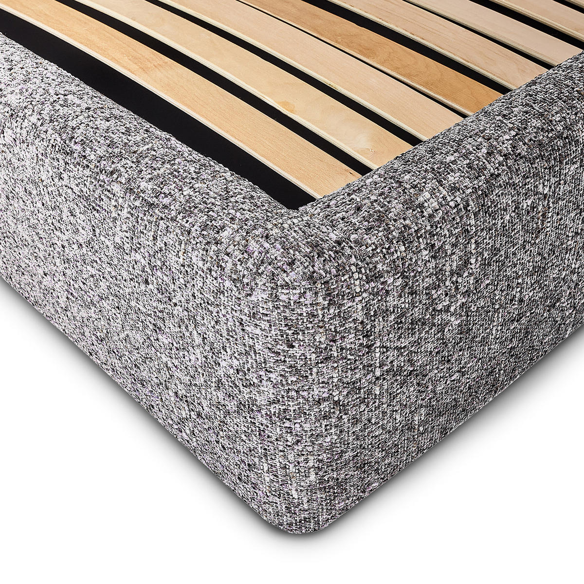 POLSTERBETT - Graubraun, Holz/Textil (140/200cm) - home24