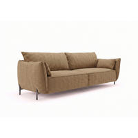 SOFA 3-Sitzer für Terrasse und Garten, Stoff Sunlight, Toffee, SUNMEE - Braun, Holz (188/90/95cm) - Kaiser Möbel