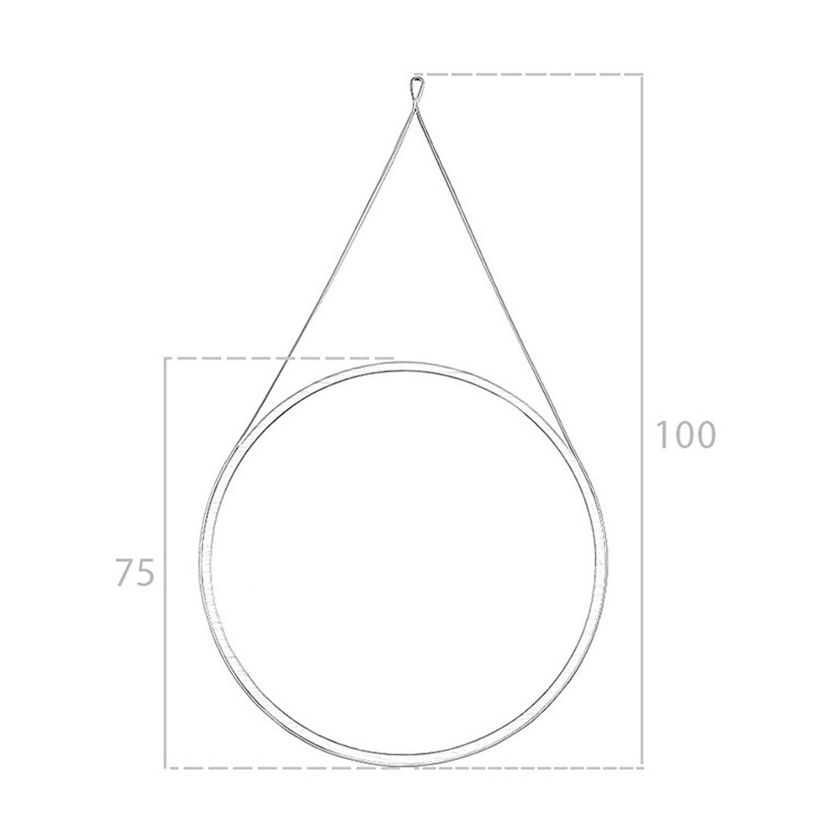 WANDSPIEGEL Wandspiegel Runden Walnuss Ø75/3 cm - Walnussfarben, Holz (75/3/75cm) - ANGEL CERDA