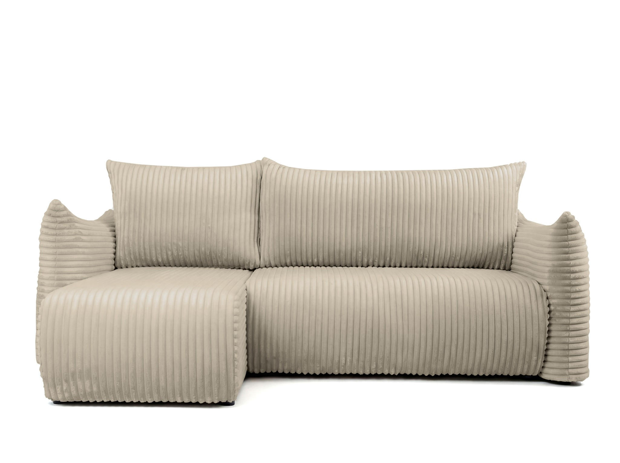 ECKSOFA Mailand Xs Mit Schlaffunktion - Taupe, Holzwerkstoff/Textil (154/226cm) - Fun Möbel