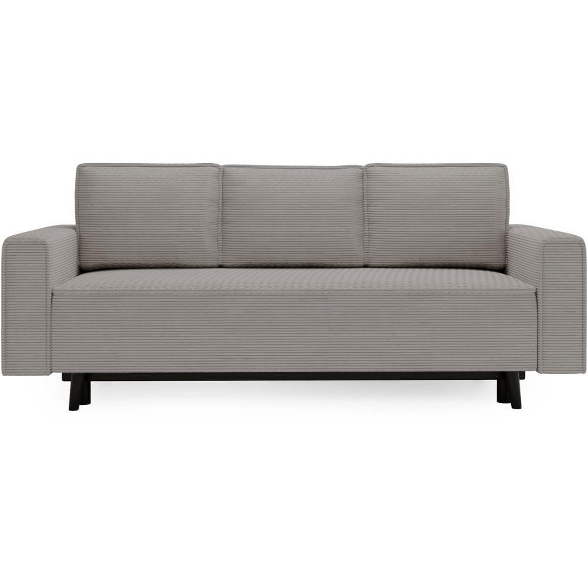 3-SITZER SOFA Monte mit Schlaffunktion cappuccino - Cappuccino, Textil (225/73/95cm) - Beautysofa