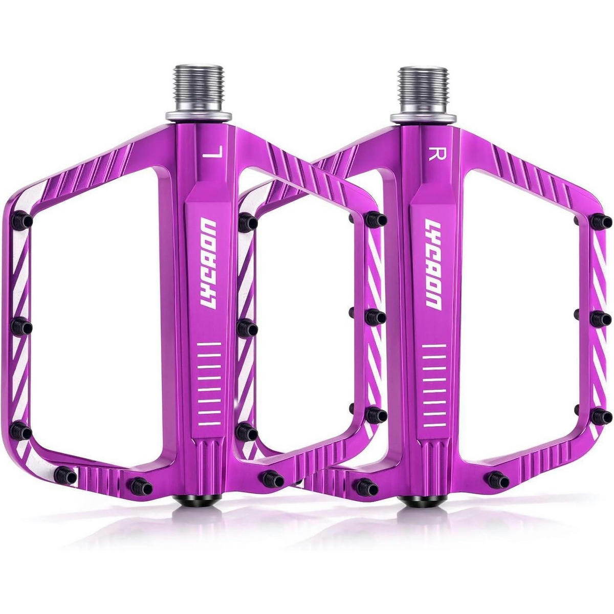 FAHRRADPEDALE Aluminiumlegierung Violett - Violett, Metall (1.1/1.5/11cm)