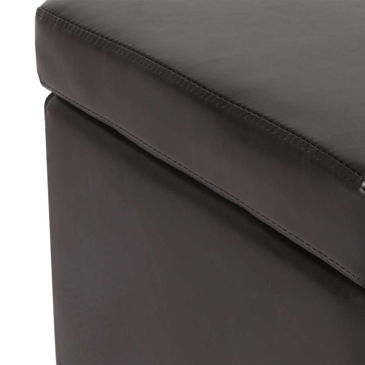 SITZHOCKER Braun 2er-Set - Braun, Leder (44/45/44cm) - MCW